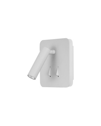 CAYMAN SQ* APLIQUE BLANCO LECTOR LED 3W+6W 3000K